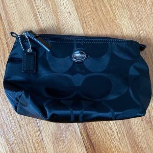 Coach Black Fabric Signature Logo Bag